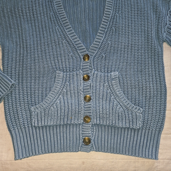 Sundance 100% Cotton Women's Chunky  Knit Cardigan Sweater Sz Petite Small - Picture 2 of 10